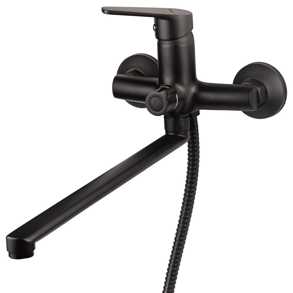 Змішувач s37 Ø35 для ванни излив прямий 350мм дивертор вбудований картриджний (B) AQUATICA