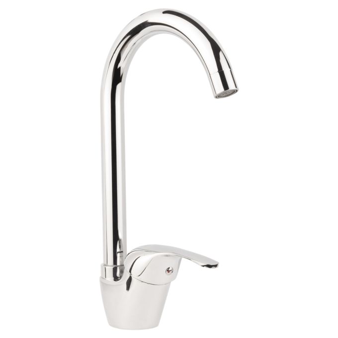 Змішувач s55 Ø40 для кухні вилив високий вухо на гайці AQUATICA