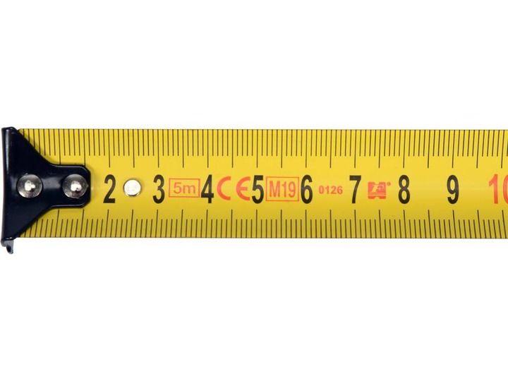 Рулетка YATO : L= 5 м x 25 мм, з сталевою стрічкою, нейлоновим покриттям