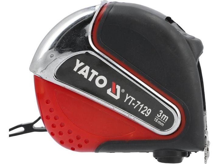 Рулетка YATO : L= 3 м x 16 мм, з  нейлоновим покриттям, магнітним наконечником