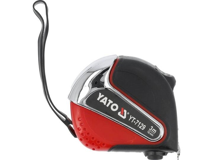 Рулетка YATO : L= 3 м x 16 мм, з  нейлоновим покриттям, магнітним наконечником