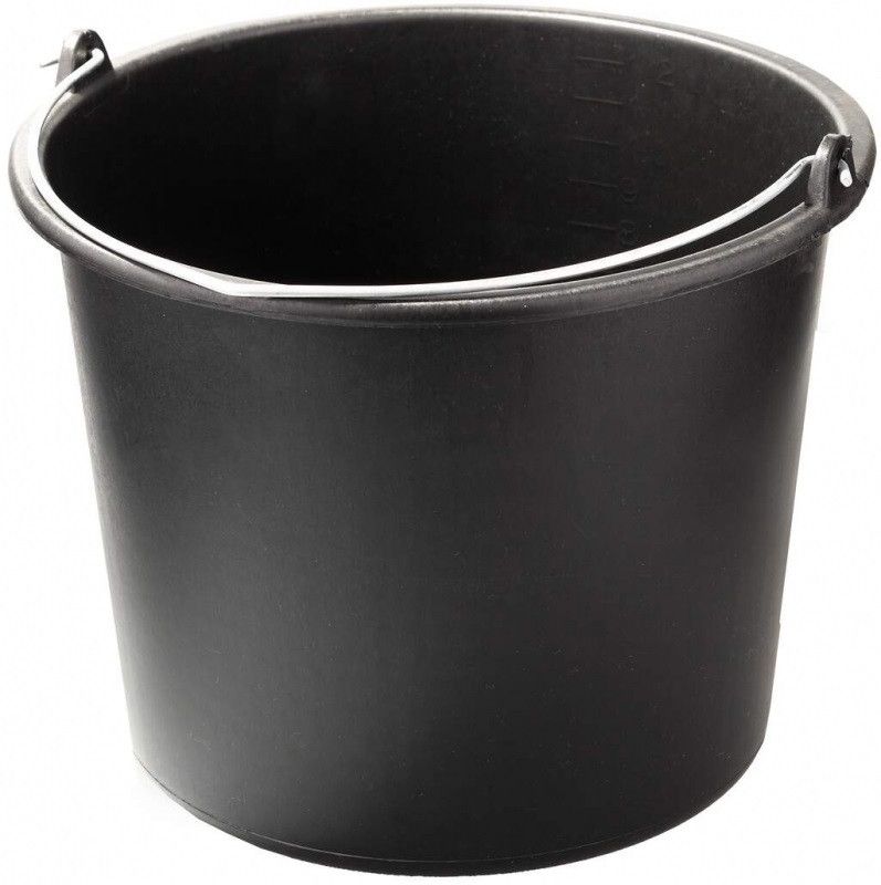 Відро пластикове чорне 12л ПТ-6250