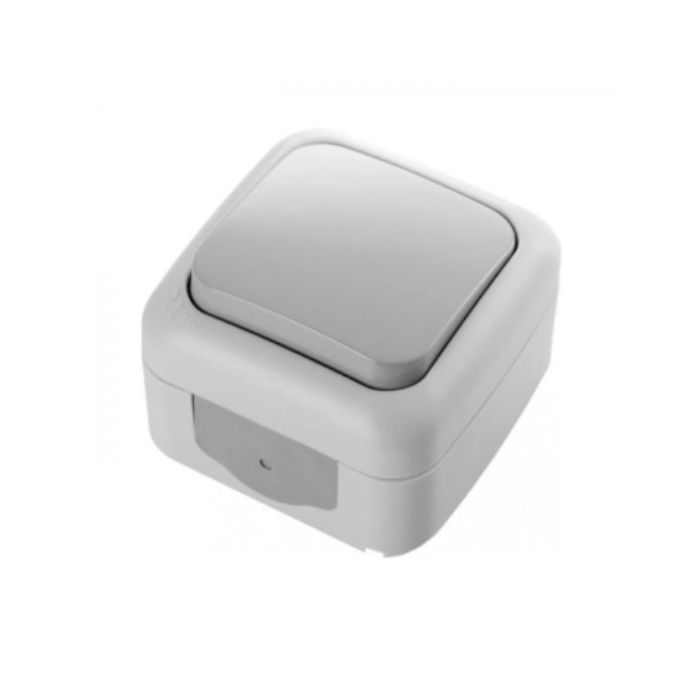 Вимикач VIKO Palmiye 1кл сірий IP44