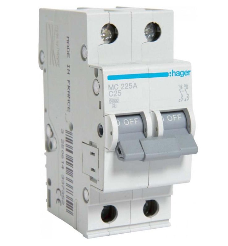 MCN225 2P 6 CAP 65A 2M Hager Suppul
