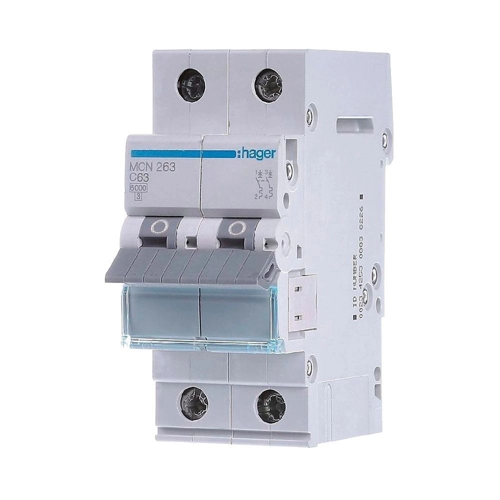 MCN263A 2P 6 C-63A 2M Hager Supplicer выключатель