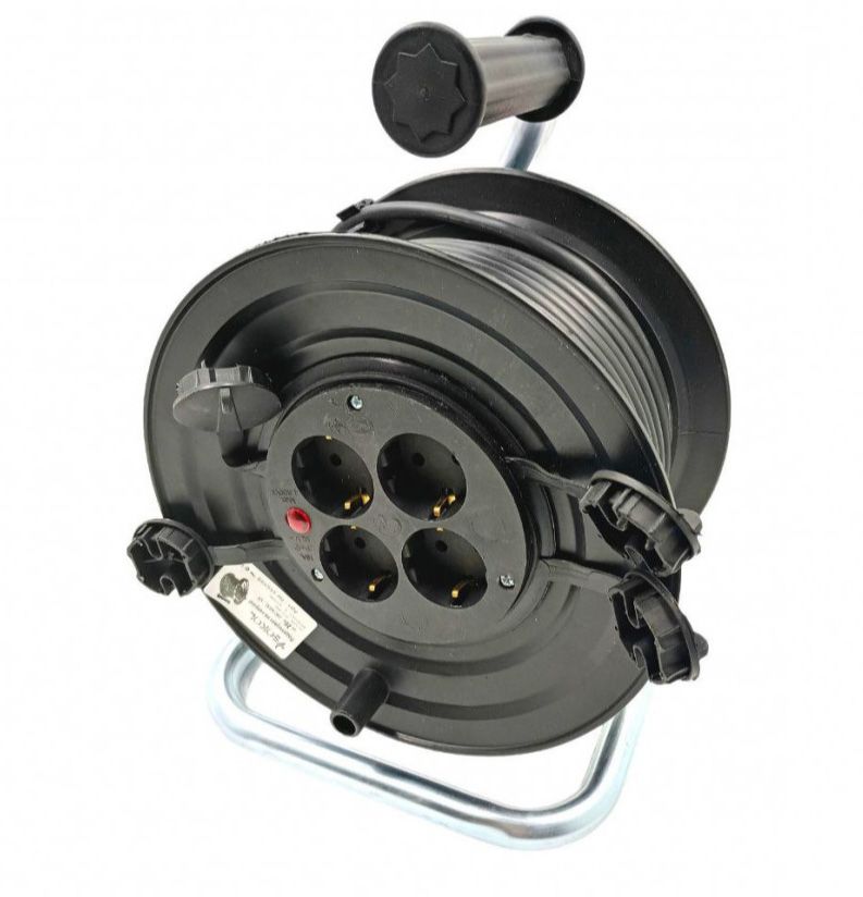 Кабельная катушка 20 м (2x1,5 PVS) с розетками 1*16A 4 GN Sokol