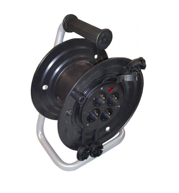 Котушка переносна, 50м (3x1,5 ПВС) з розетками 1*16А-4шт, IP44