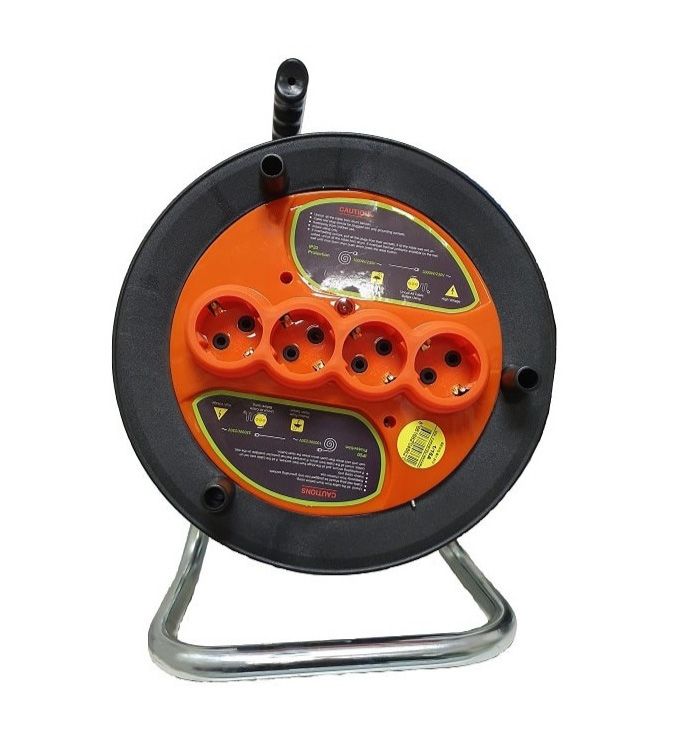 Катушка переносна, BY-310 на 50м з 4 розетками, IP44