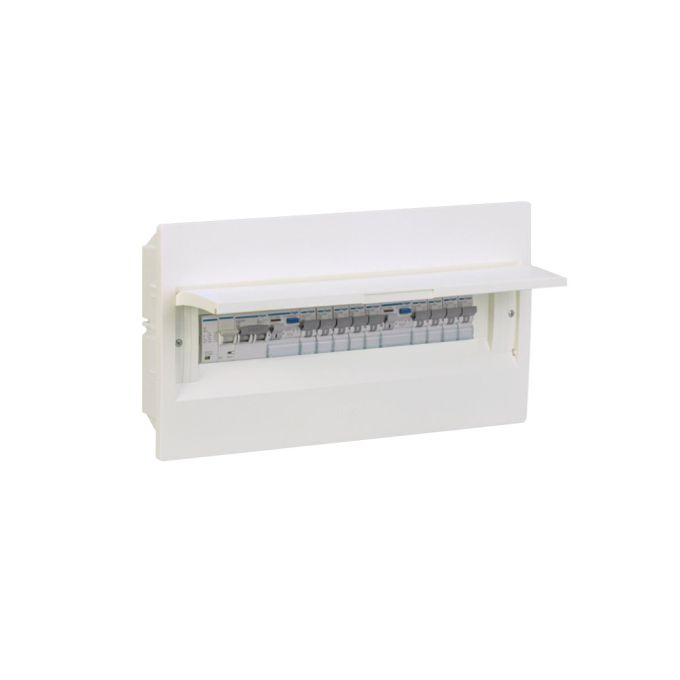 Щит вбудований Cosmos Hager VR118PD 18 модулів з білими дверцятами