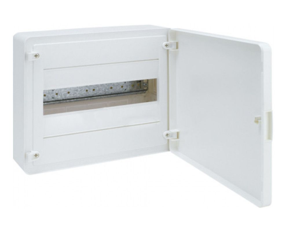 Щит накладний розподільний VS112PD Golf на 12 модулів з білими дверцятами Hager