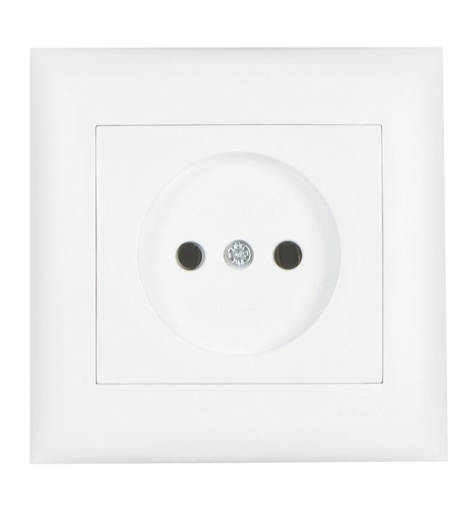 Розетка без заземлення IP20 біла Almera BATI