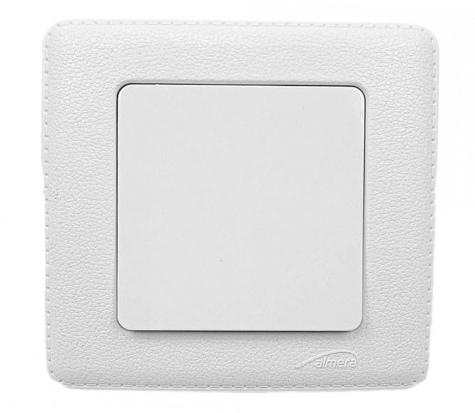 Вимикач одноклавішний IP20 біла шкіра Almera DOGU