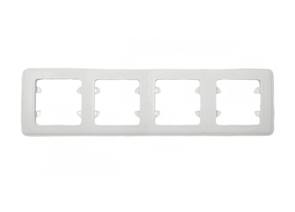 Рамка 4-місна горизонтальна біла Almera DOGU