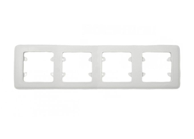 Рамка 4-місна горизонтальна біла Almera DOGU