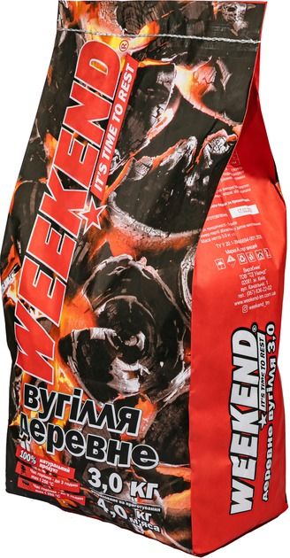 Вугілля деревне TM"Weekend", 3кг