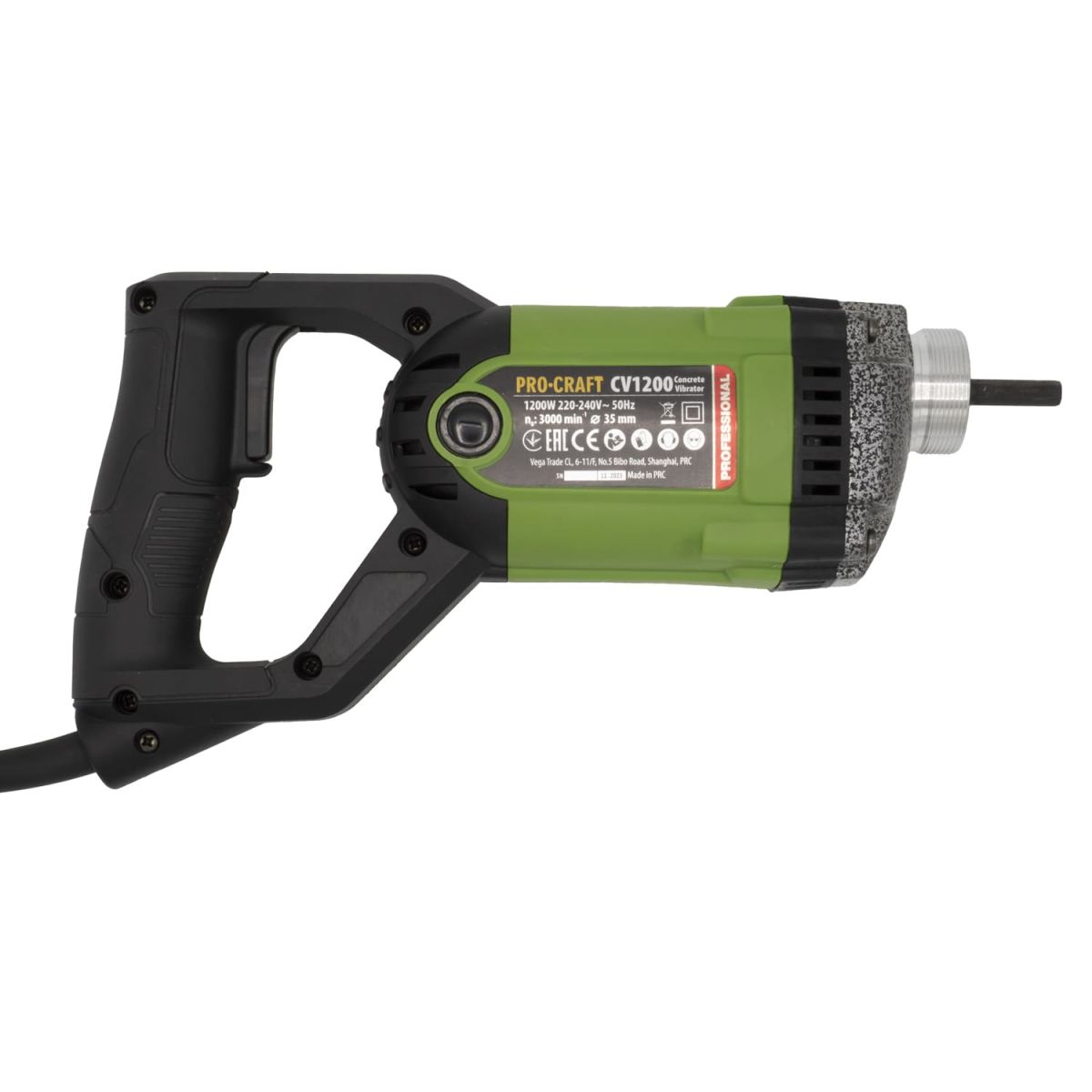 Вибратор для бетона Procraft CV1200 (с булавой 1,5 м)