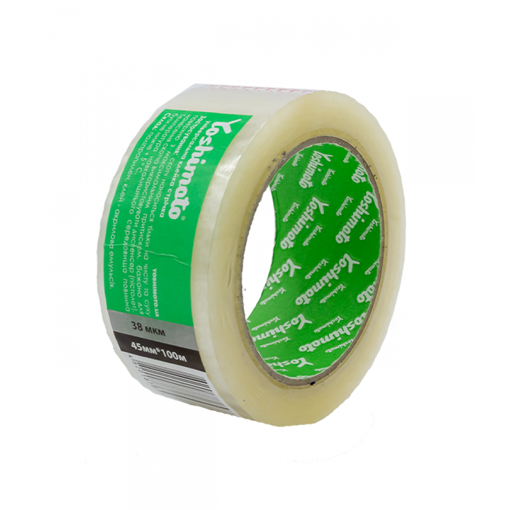 Скотч Yoshimoto 45мм*100м, 38 мкм, прозорий