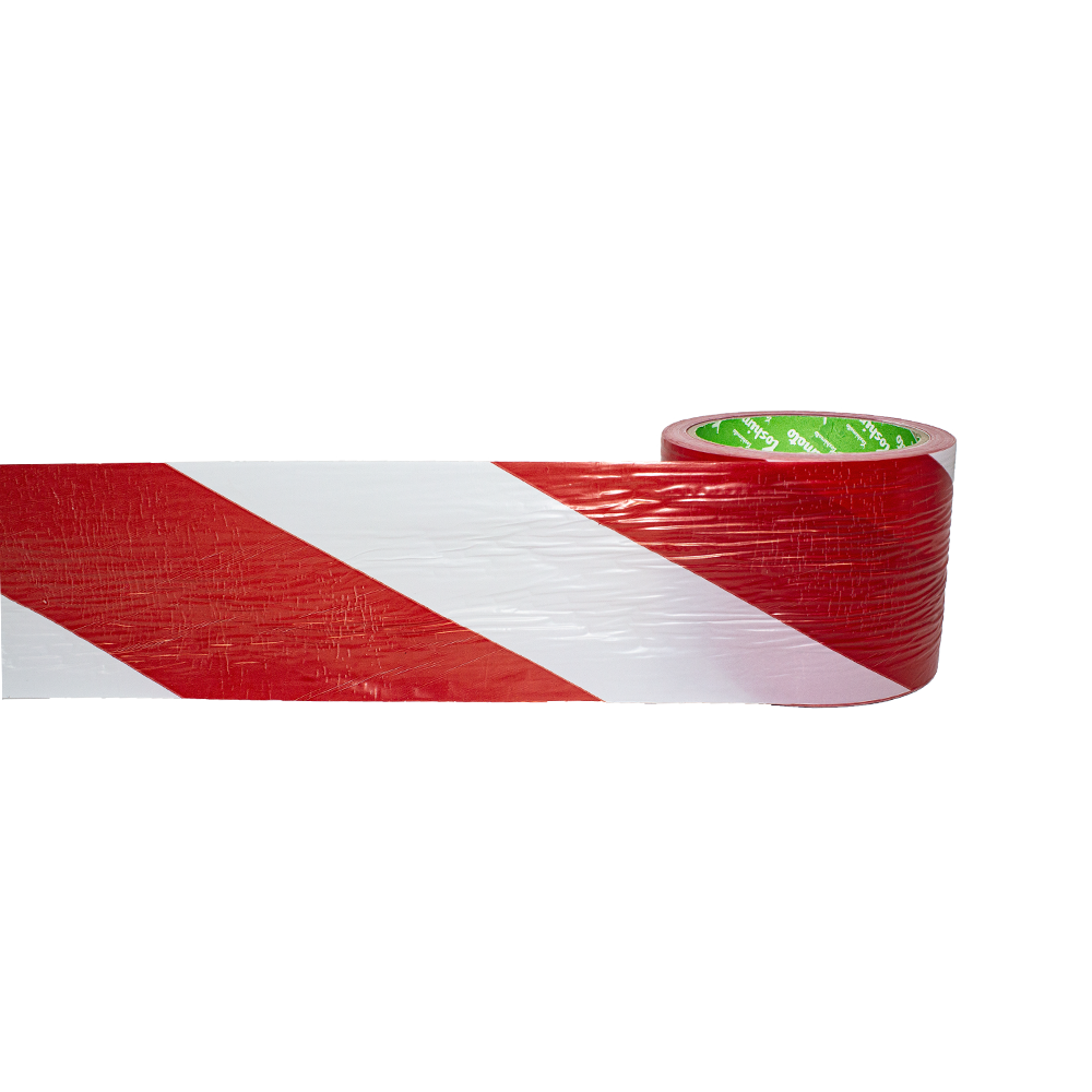 Лента сигнальная Yoshimoto красно-белая 80мм*100м