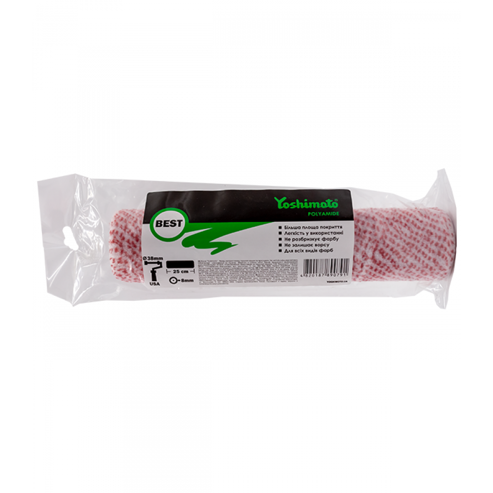 Валик Yoshimoto Polyamide, тип.US, 180мм*38мм, ворс 8мм