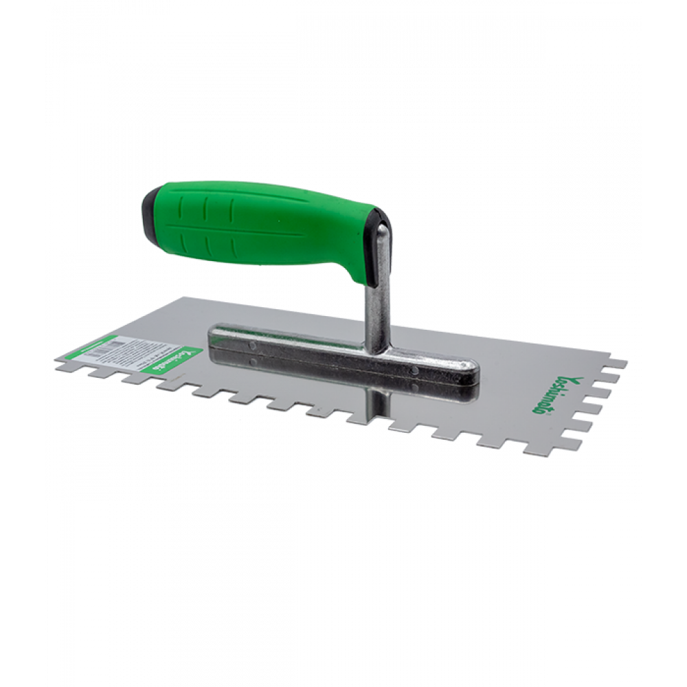 Гладилка Yoshimoto нержавіюча, ручка 2К, зуб 10*10, 270мм