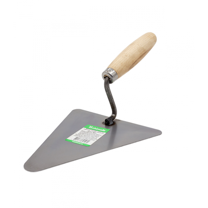 Кельма бетоняра Yoshimoto треугольная, стальная, деревянная ручка, 180мм