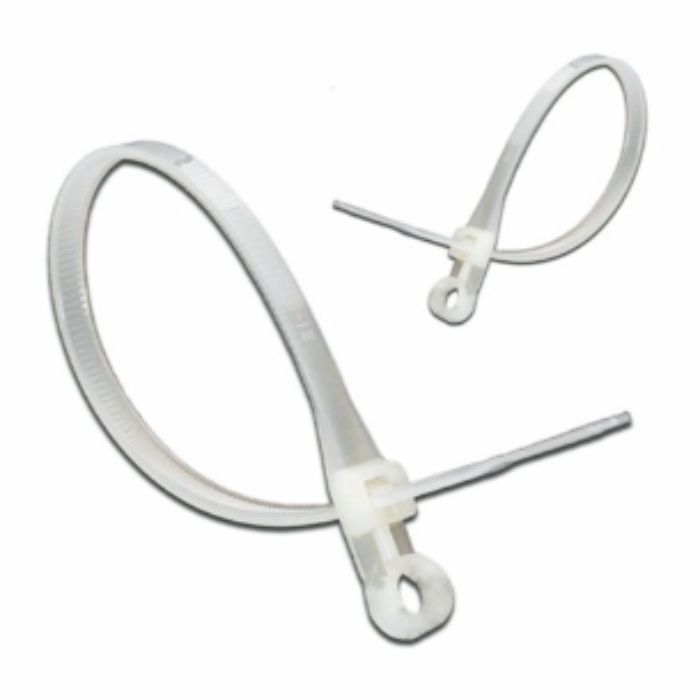 Кабельні стяжки з кільцем білі 3,6х150 100шт Sokol