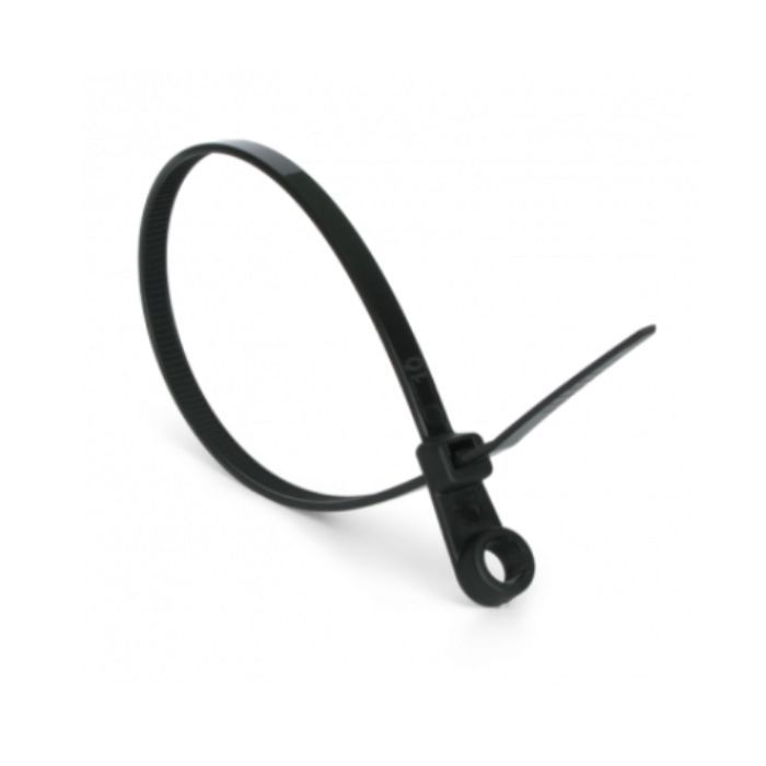 Кабельні стяжки з кільцем чорні 4,2х300 100шт Sokol