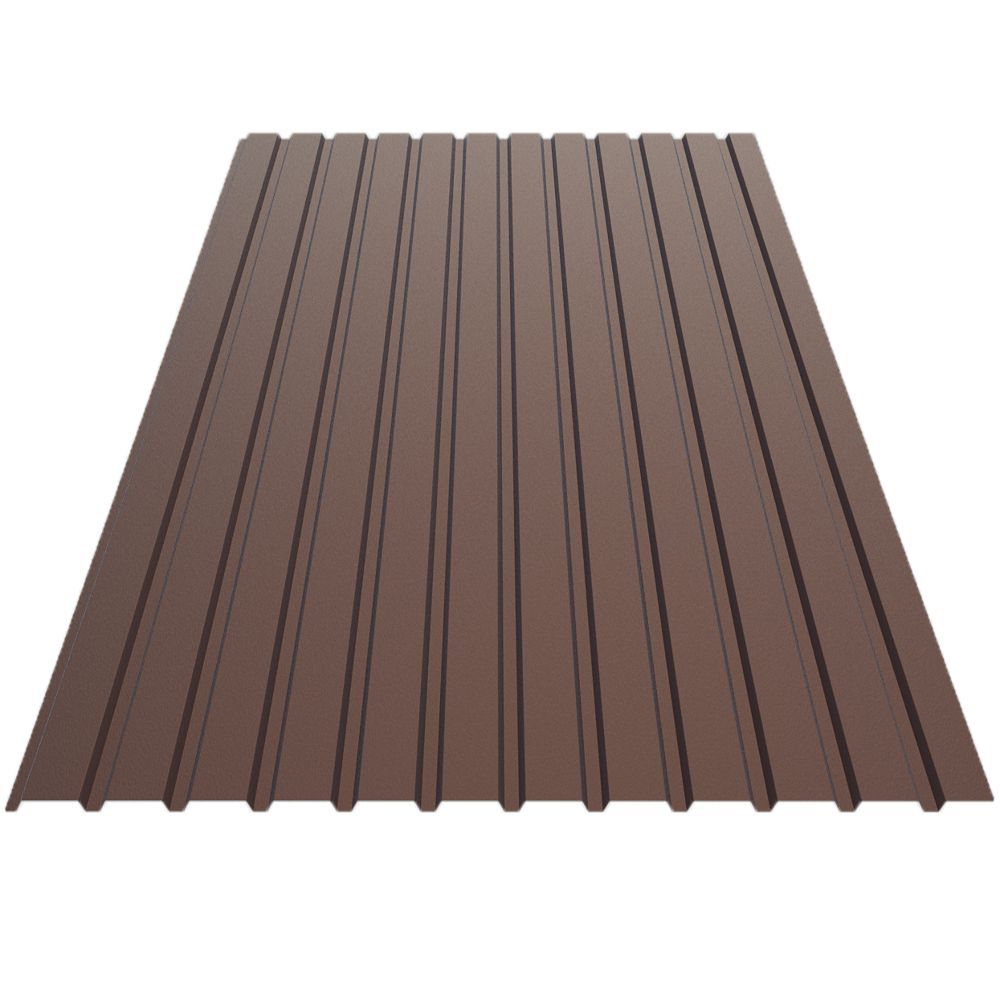 Профнастил ПС-10 оцинк RAL 8017 (МАТ Коричневий ) 0,4х1200х6000мм (7,2м2)