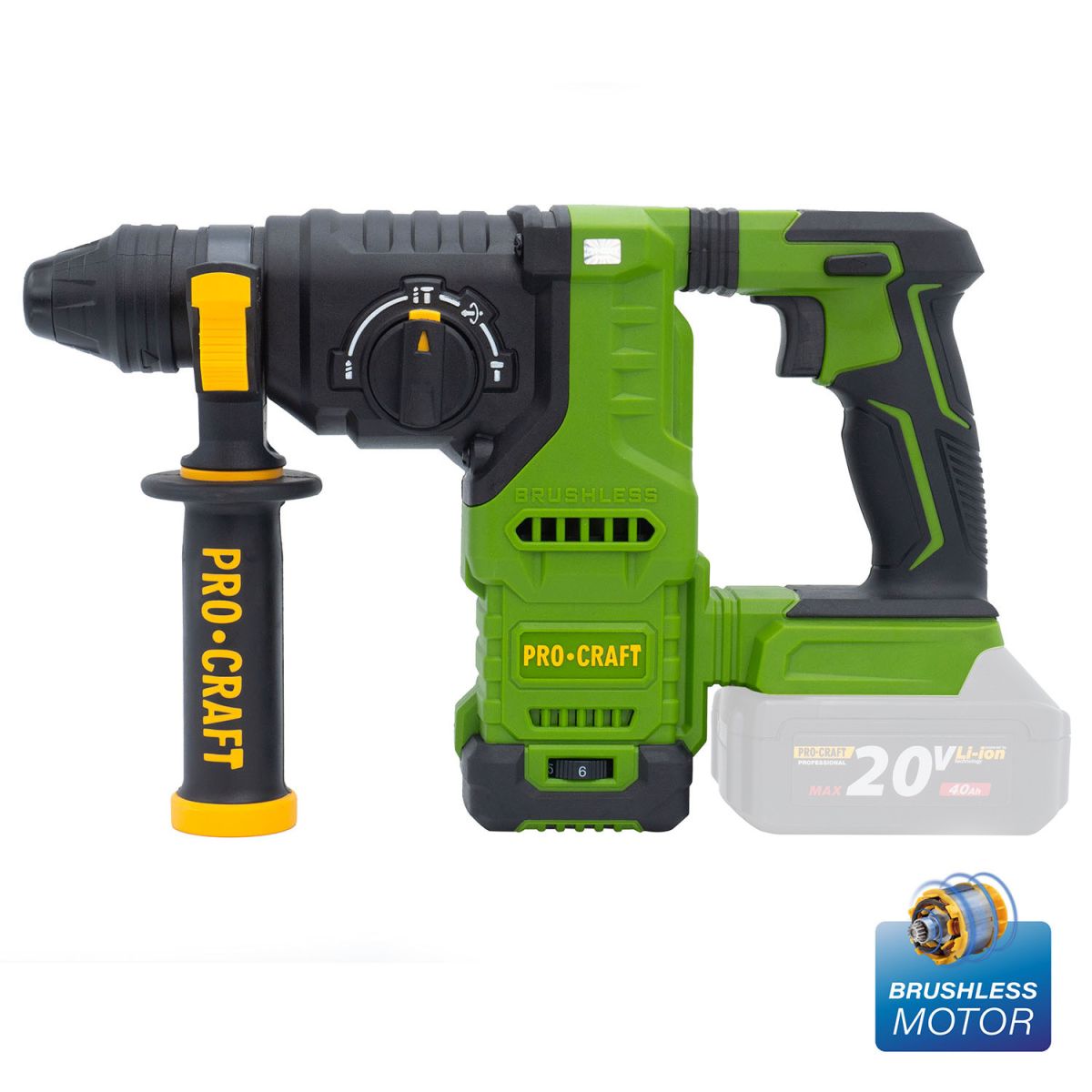 Акумуляторний перфоратор Procraft PHA30 Кейс (без АКБ та ЗП)