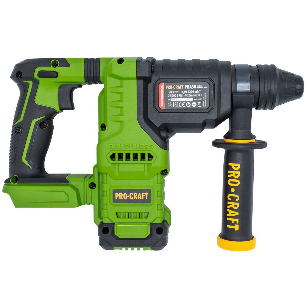Акумуляторний перфоратор Procraft PHA30 Кейс (без АКБ та ЗП)