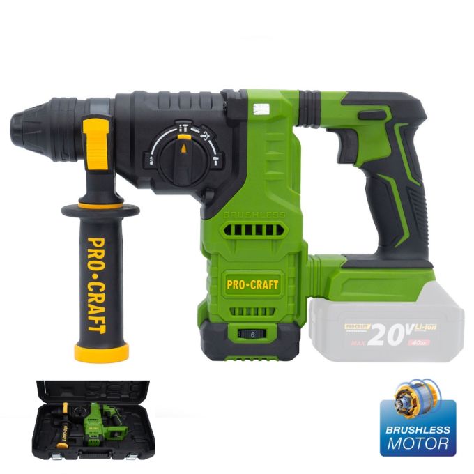 Акумуляторний перфоратор Procraft PHA30 Кейс (без АКБ та ЗП)