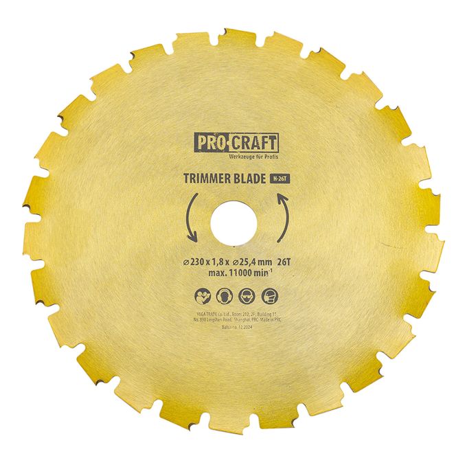 Ніж 26T під напилок Procraft D255*25.4