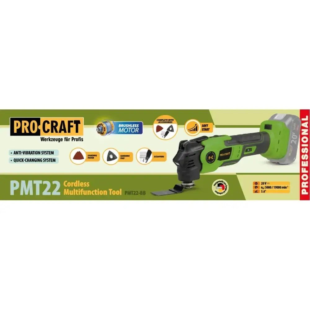 Акумуляторний реноватор Procraft PMT22 (Без акб та зп)