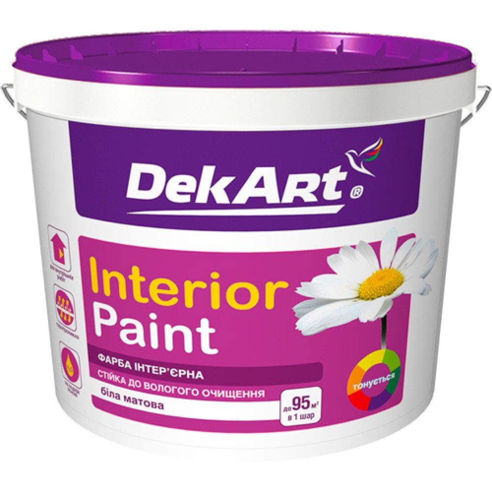 Фарба інтер’єрна "Interior Paint", біла матова. ТМ "DekArt" - 4 кг