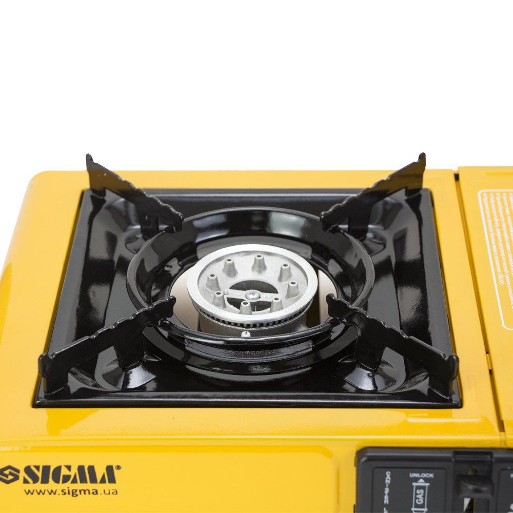Плита газова одноконфорочна з п'єзопідпалом і адаптером (кейс) SIGMA