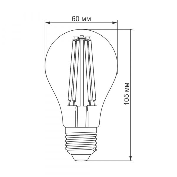 LED лампа TITANUM Filament A60 7W E27 2200K бронза