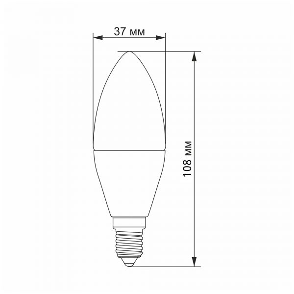 LED лампа VIDEX C37h 4.9W E14 4100K