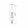 LED лампа VIDEX Filament C37Ft 6W E14 4100K