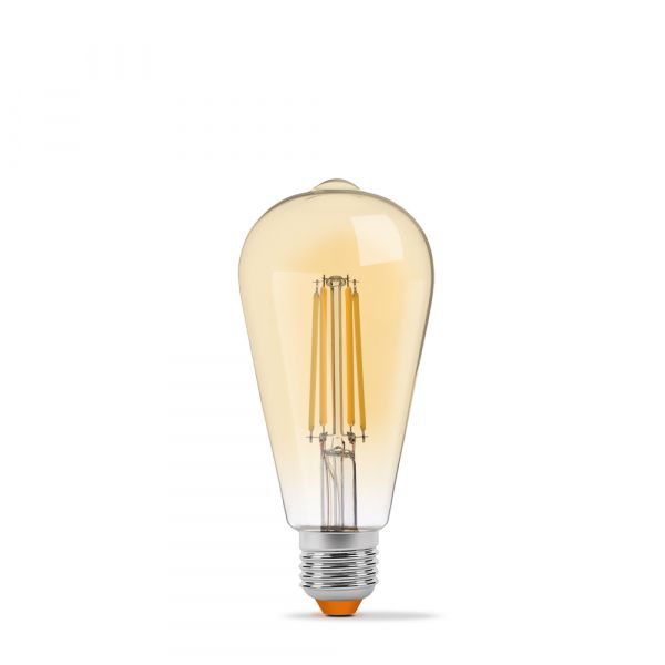 LED лампа VIDEX Filament ST64FAD 6W E27 2200K димерная бронза