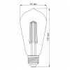 LED лампа VIDEX Filament ST64FAD 6W E27 2200K димерная бронза
