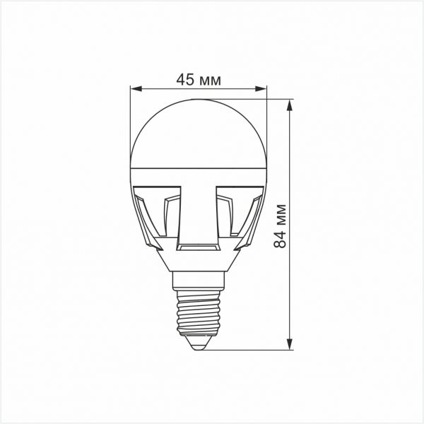 LED лампа VIDEX PREMIUM G45 7W E14 3000K