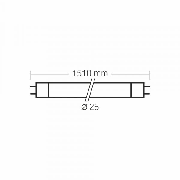 LED лампа VIDEX T8 24W 1.5M 4000K 185-265V матова