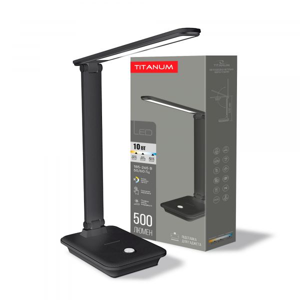 LED лампа настiльна TITANUM  TLTF-009B 10W 3000-6500K