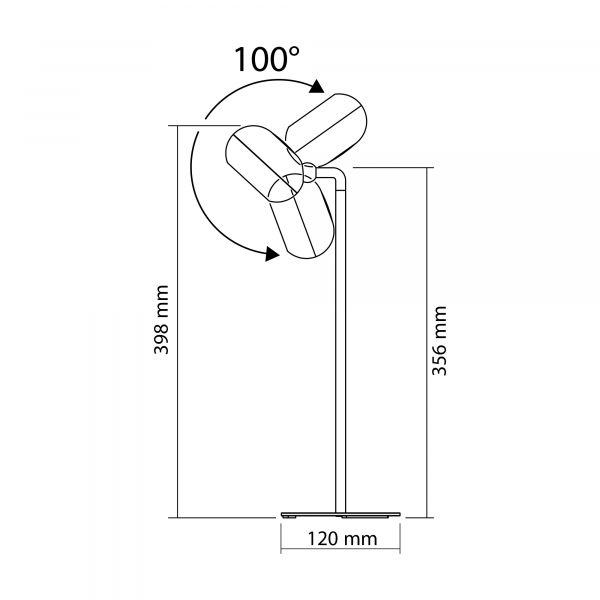 LED лампа настiльна з акумулятором VIDEX VLE-TF18W 3W 3000-5500K Біла