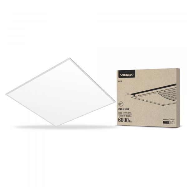 LED панель VIDEX 60W 6000K 220V матовая 2шт/упак