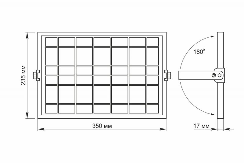 LED прожектор автономний VIDEX 1000LM 5000K 3.2V