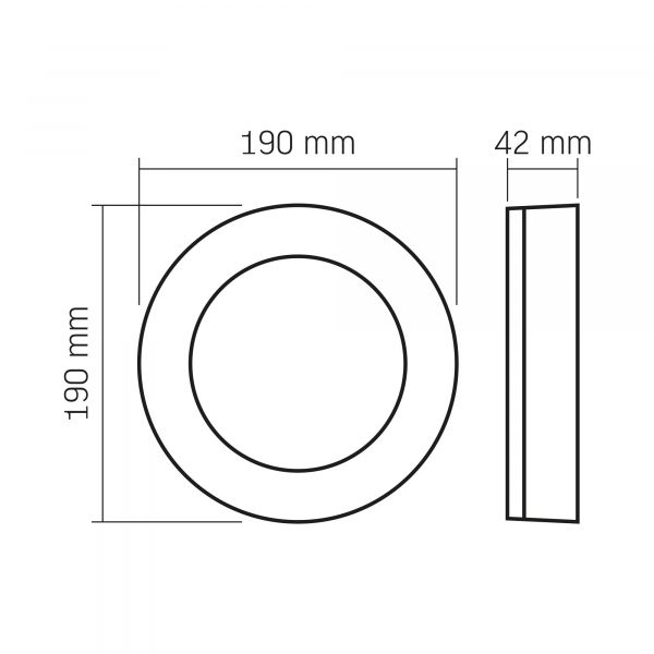 LED світильник ART IP65 круглий VIDEX 15W 5000K Black