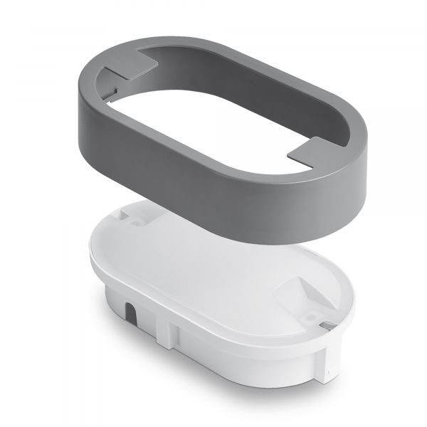 LED світильник IP65 овальний VIDEX 15W 5000K сірий