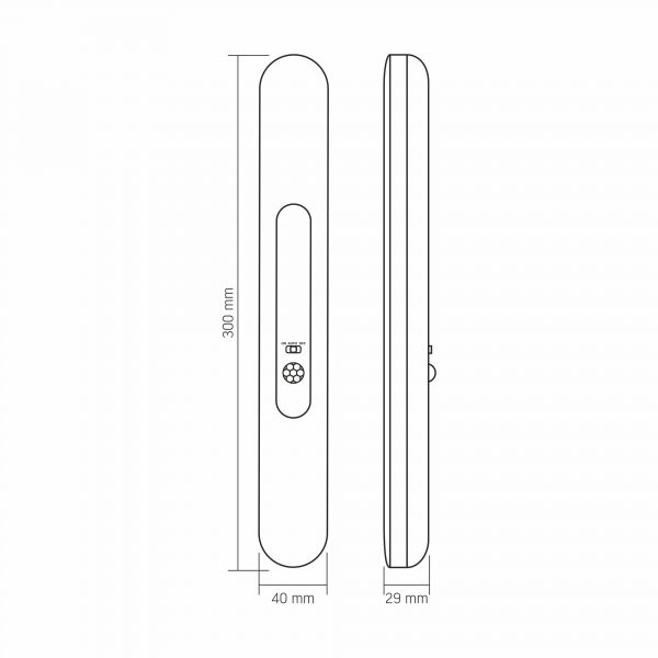 LED Світильник акумуляторний з датчиком руху VIDEX VL-NL013W-SR