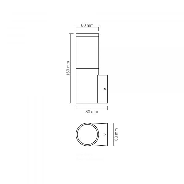 LED Світильник архітектурний AR091B IP54 VIDEX GU10